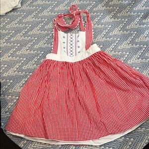 Red and White Gingham Kids Dress